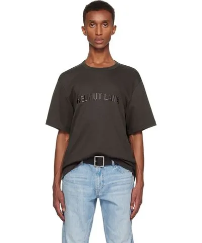 Helmut Lang Brown Logo T-shirt