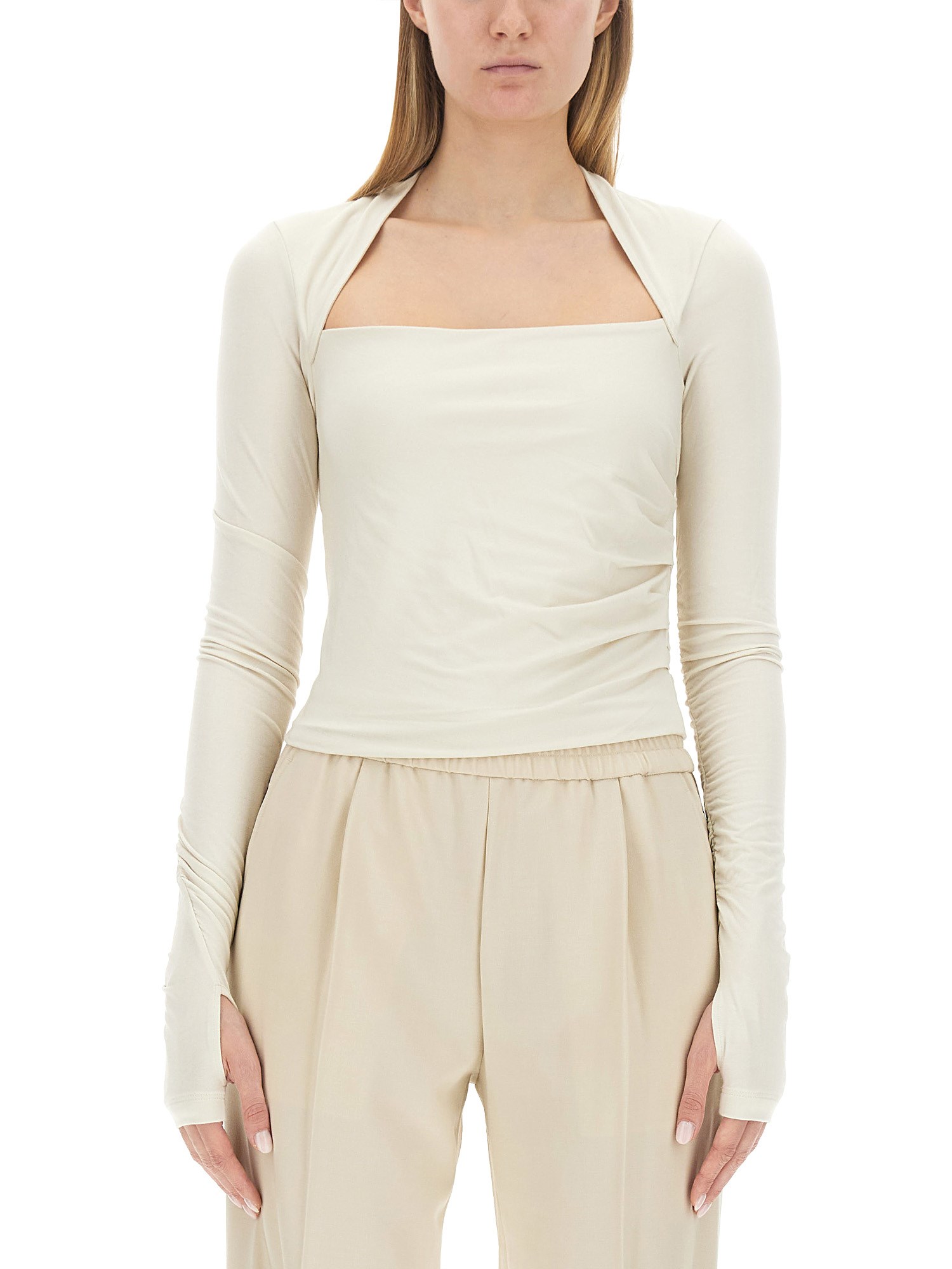 HELMUT LANG    COTTON SHRUG TOP