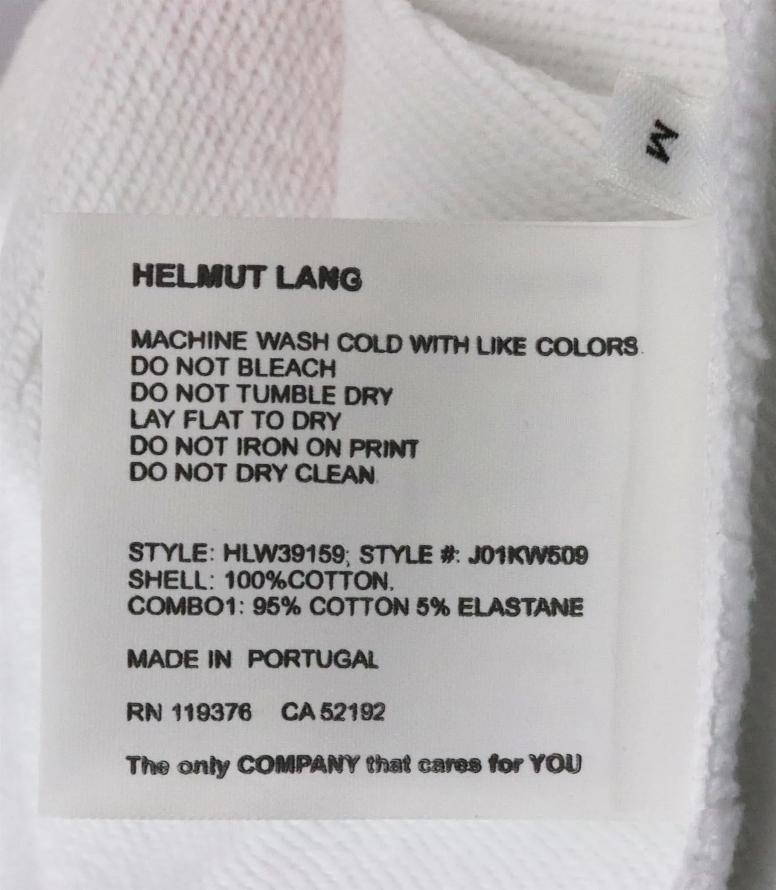 HELMUT LANG PRINTED COTTON JERSEY HOODIE MEDIUM