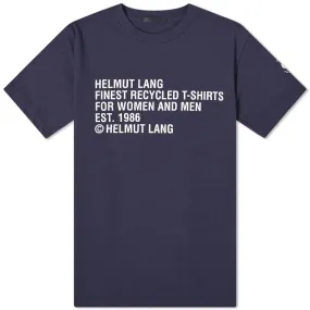 Helmut Lang Recycled Label T-ShirtAdmiral Blue