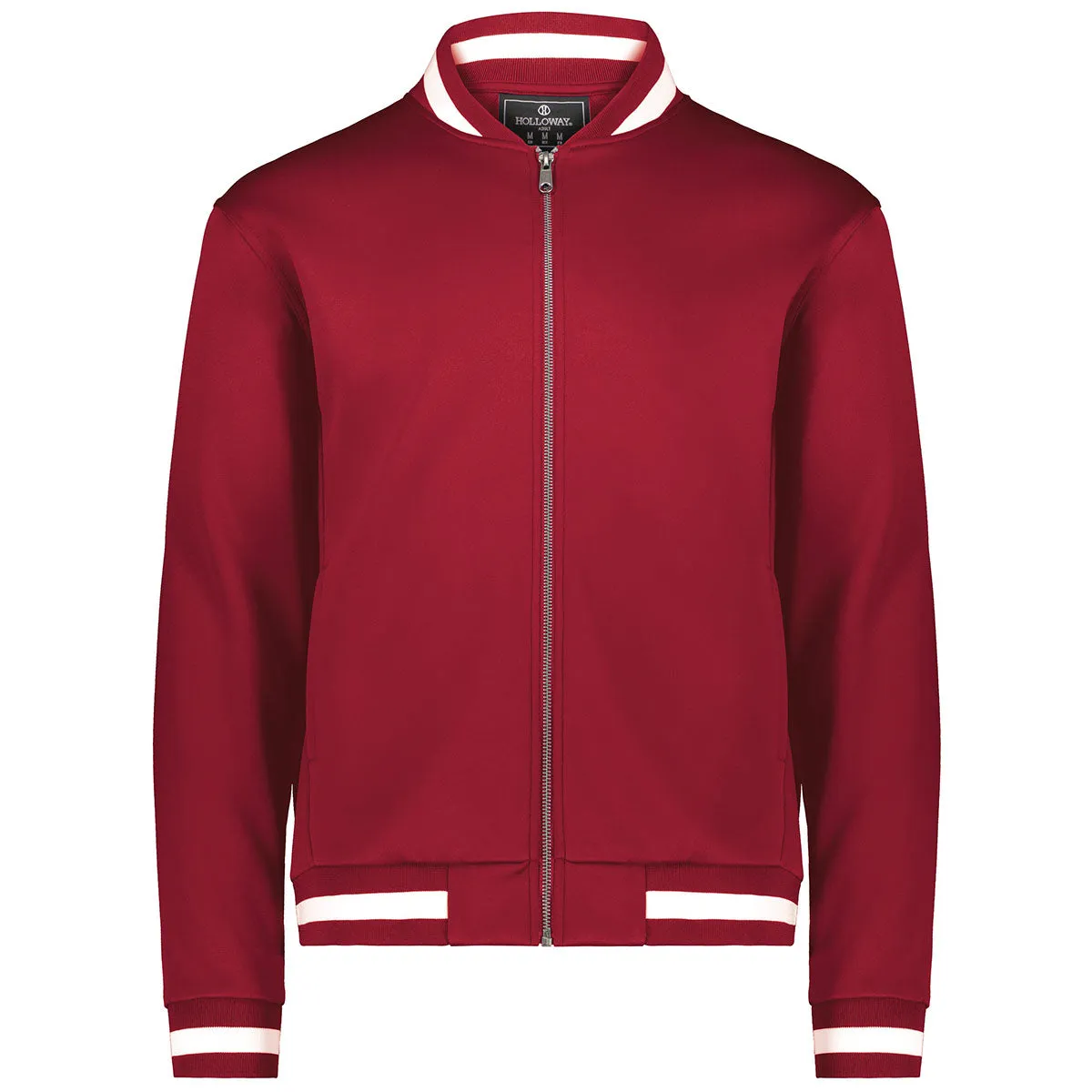 Holloway Men's Scarlet/White V-Street Full Zip Jacket