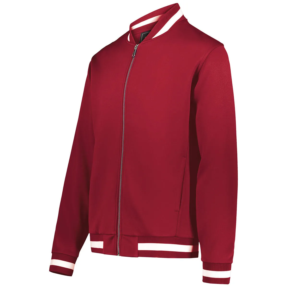 Holloway Men's Scarlet/White V-Street Full Zip Jacket