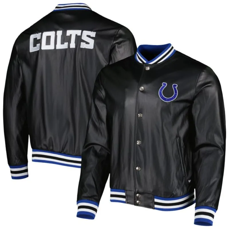 Jacob Indianapolis Colts Black Varsity Jacket - William Jacket