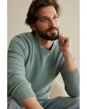 Jaqk - Tourmalet Sweater - Organic Cotton Knit - Green Tea