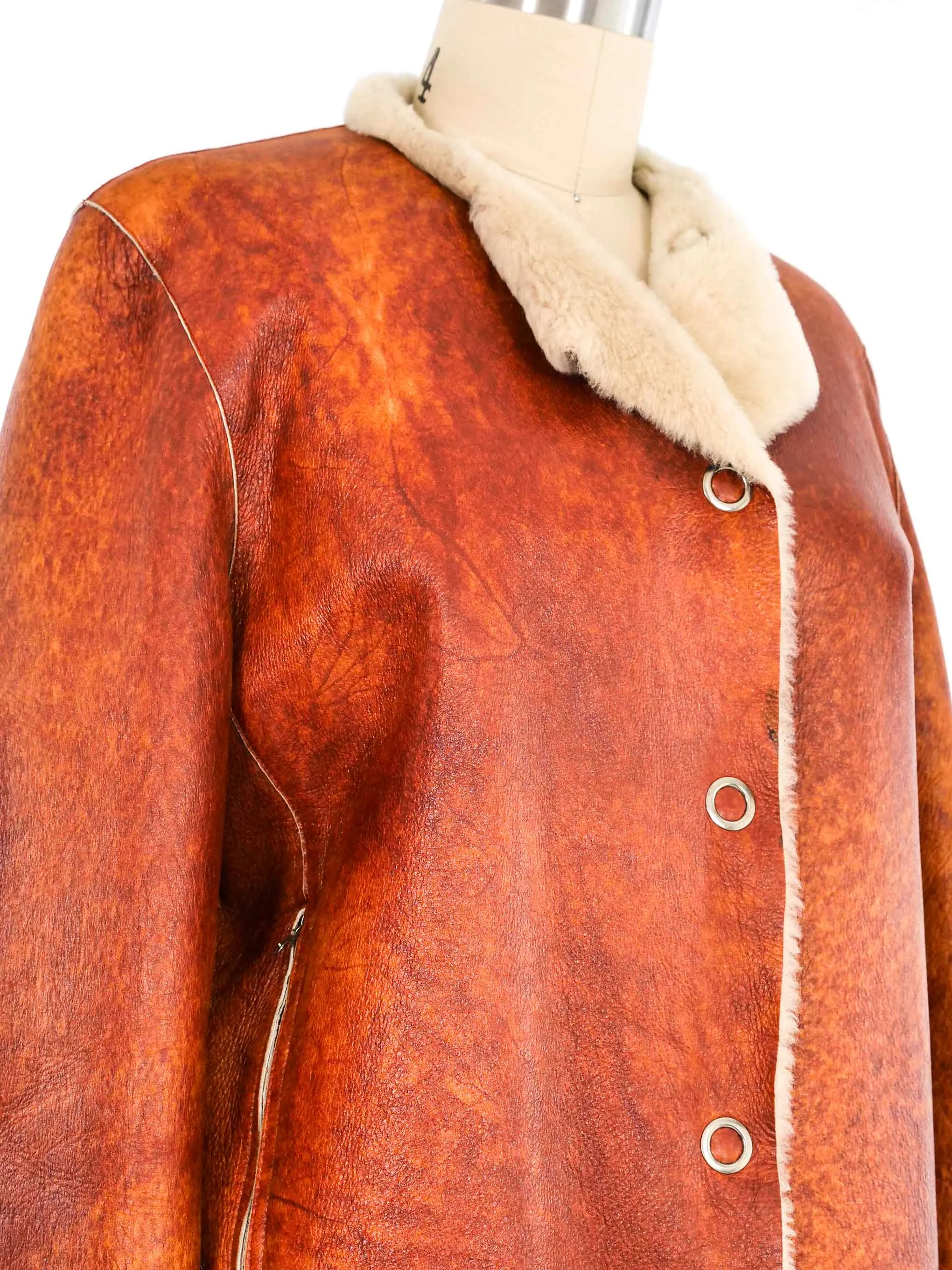 Jil Sander Shearling Leather Jacket