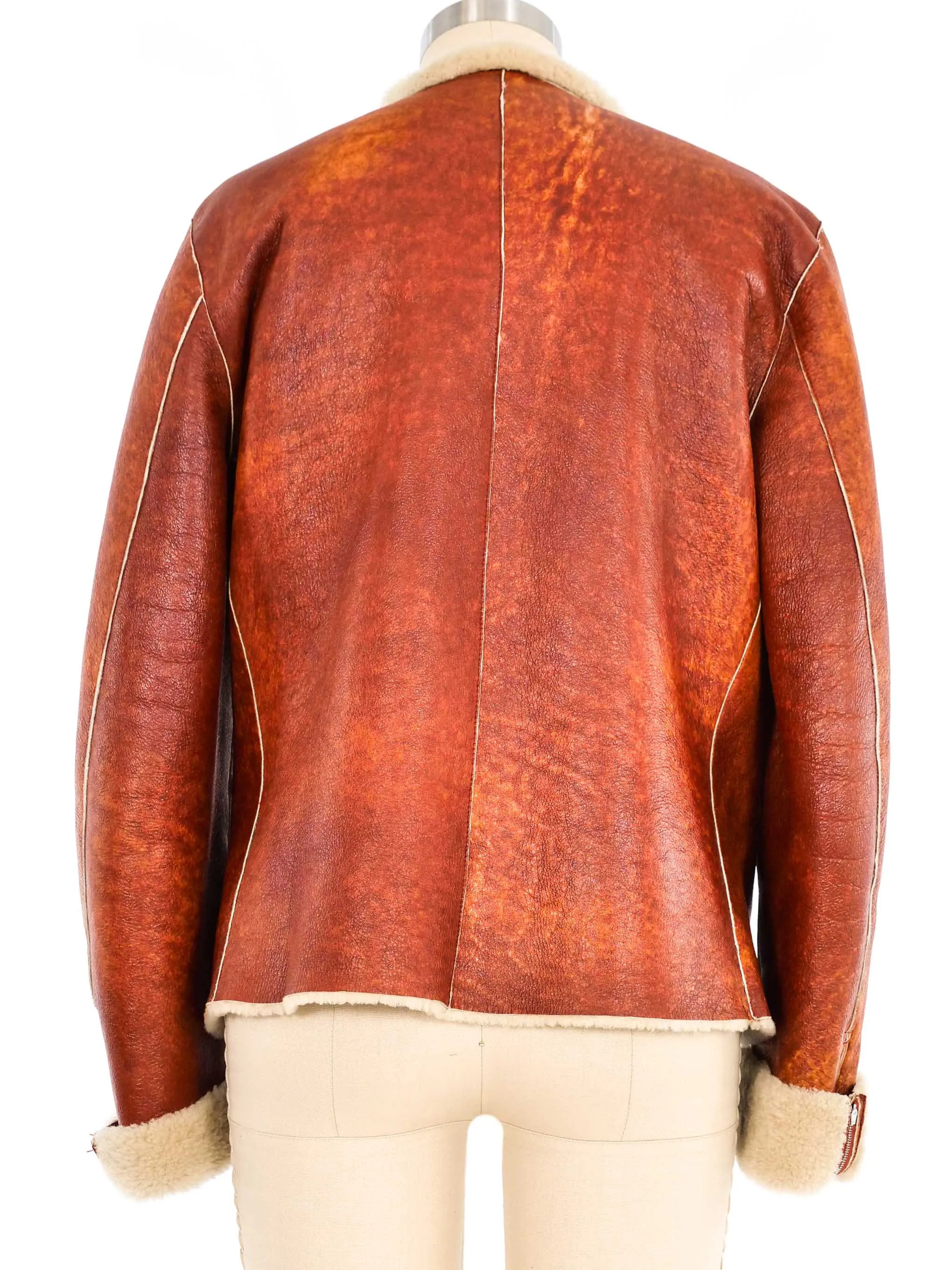 Jil Sander Shearling Leather Jacket