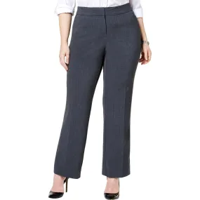 JM Collection Womens Plus Comfort Waist Slim Leg Dress Pants