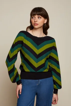 King Louie - Erin Bell Sleeve Top - Pine Green