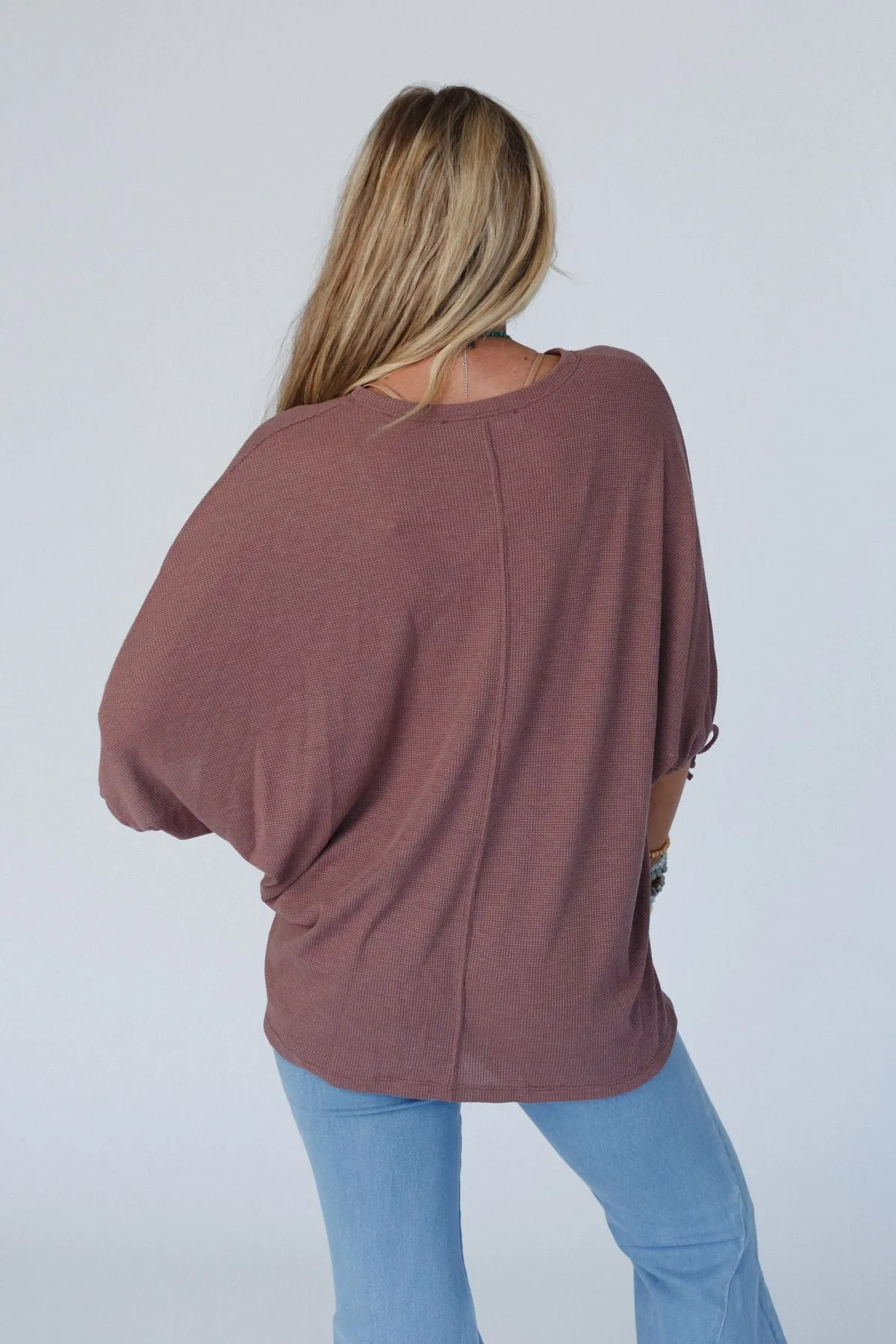 Little Lark Puff Sleeve Tee - Mulberry