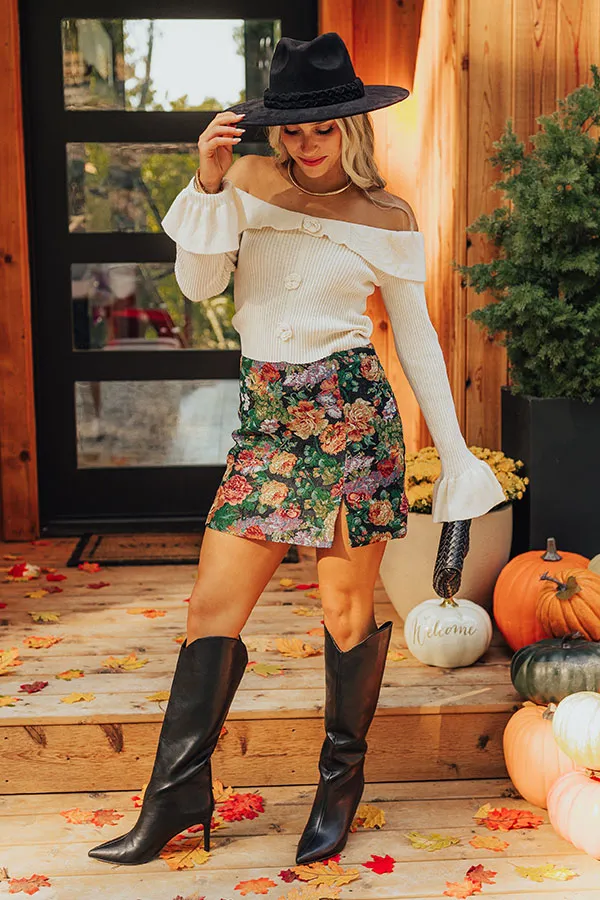 Looking Sassy Ribbed Sweater Top in Cream