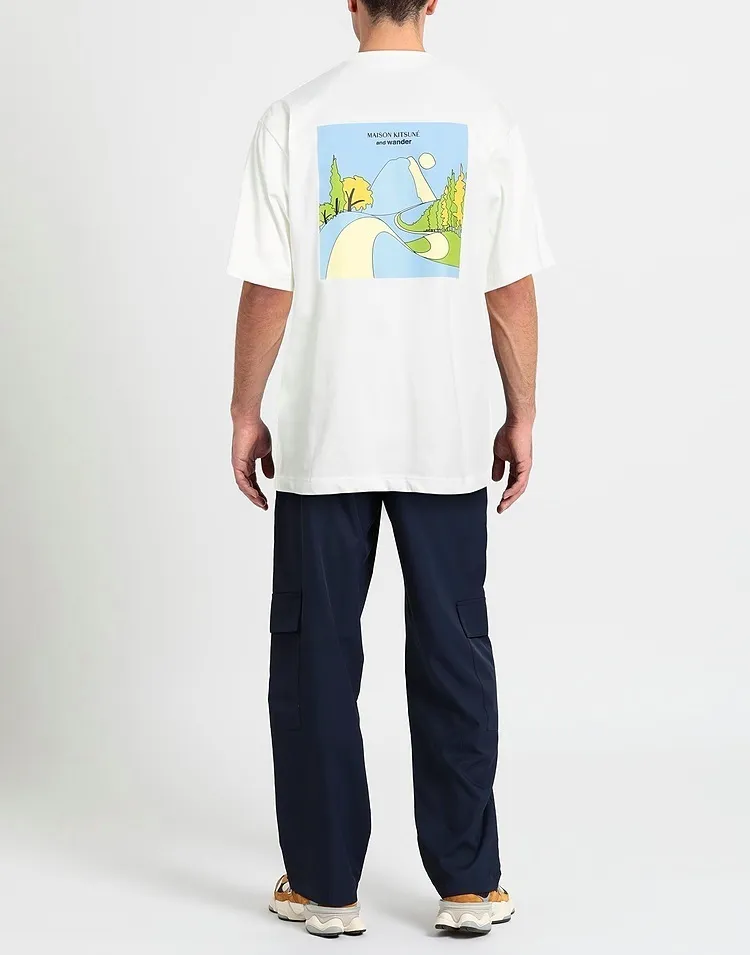 MAISON KITSUNE  |Short Sleeves Logo Designers T-Shirts