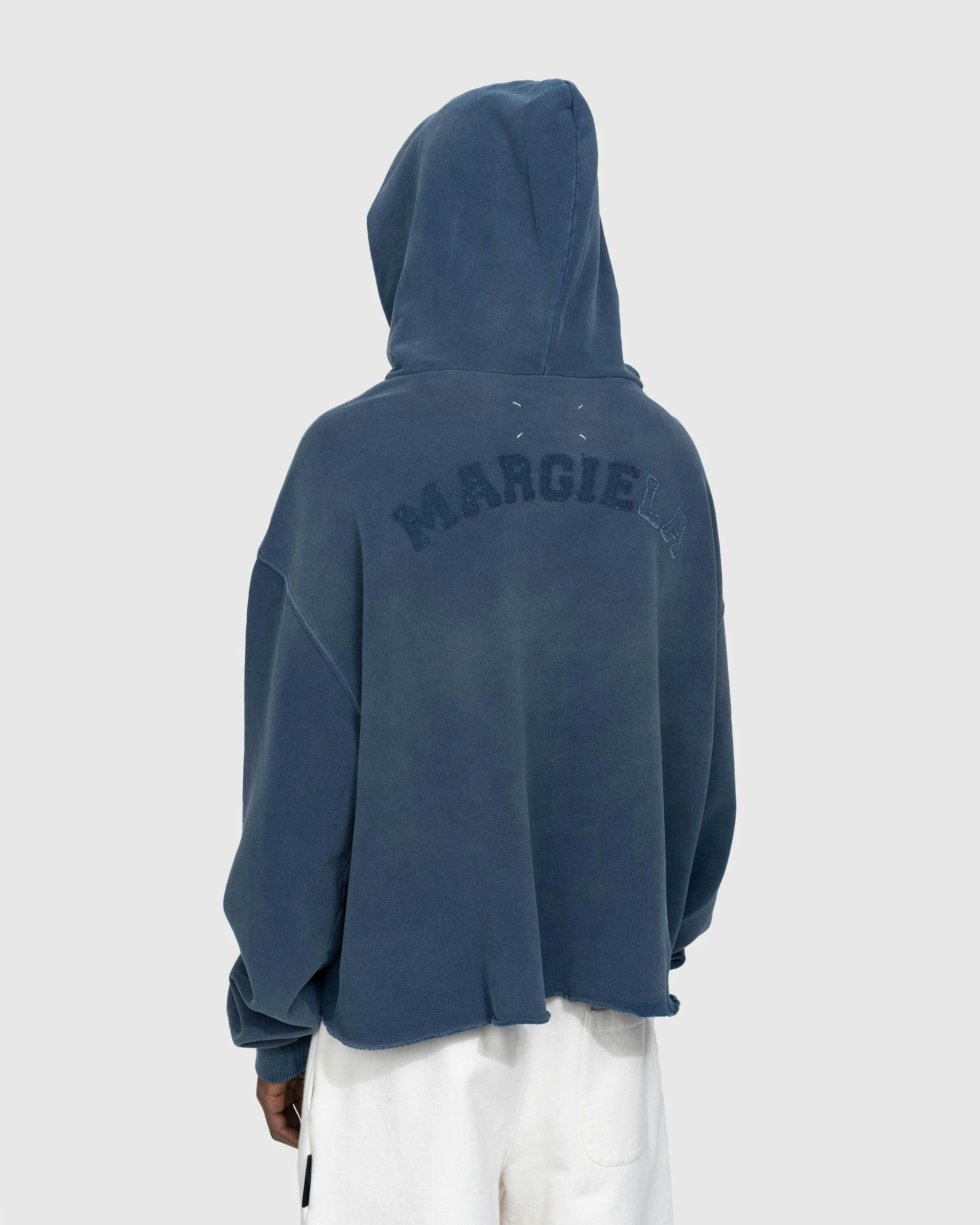 Maison Margiela – Organic Cotton Logo Hoodie Blue | Highsnobiety Shop