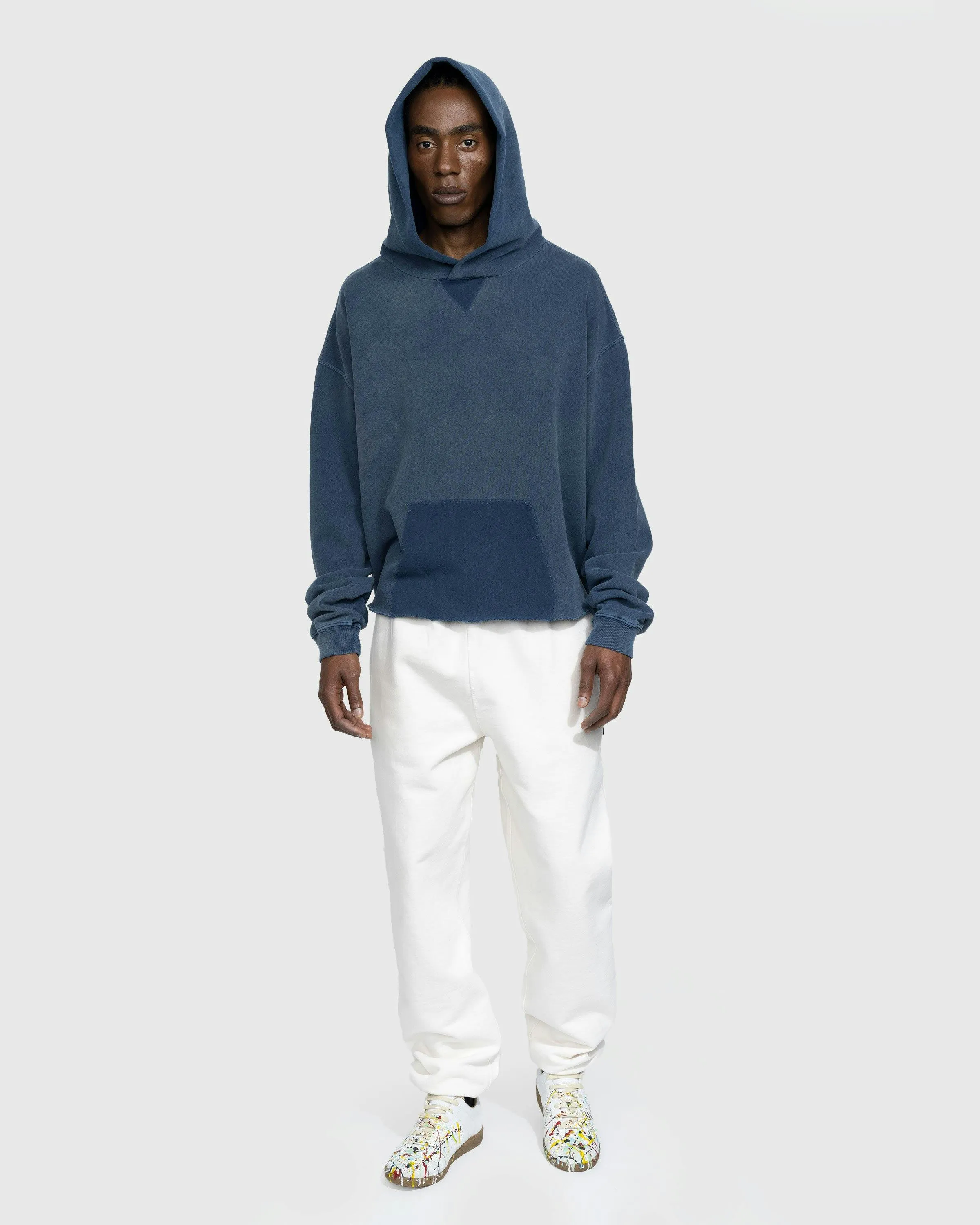 Maison Margiela – Organic Cotton Logo Hoodie Blue | Highsnobiety Shop