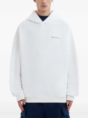 MARNI - Men Wrinkled Marni Logo Organic Cotton Hoodie