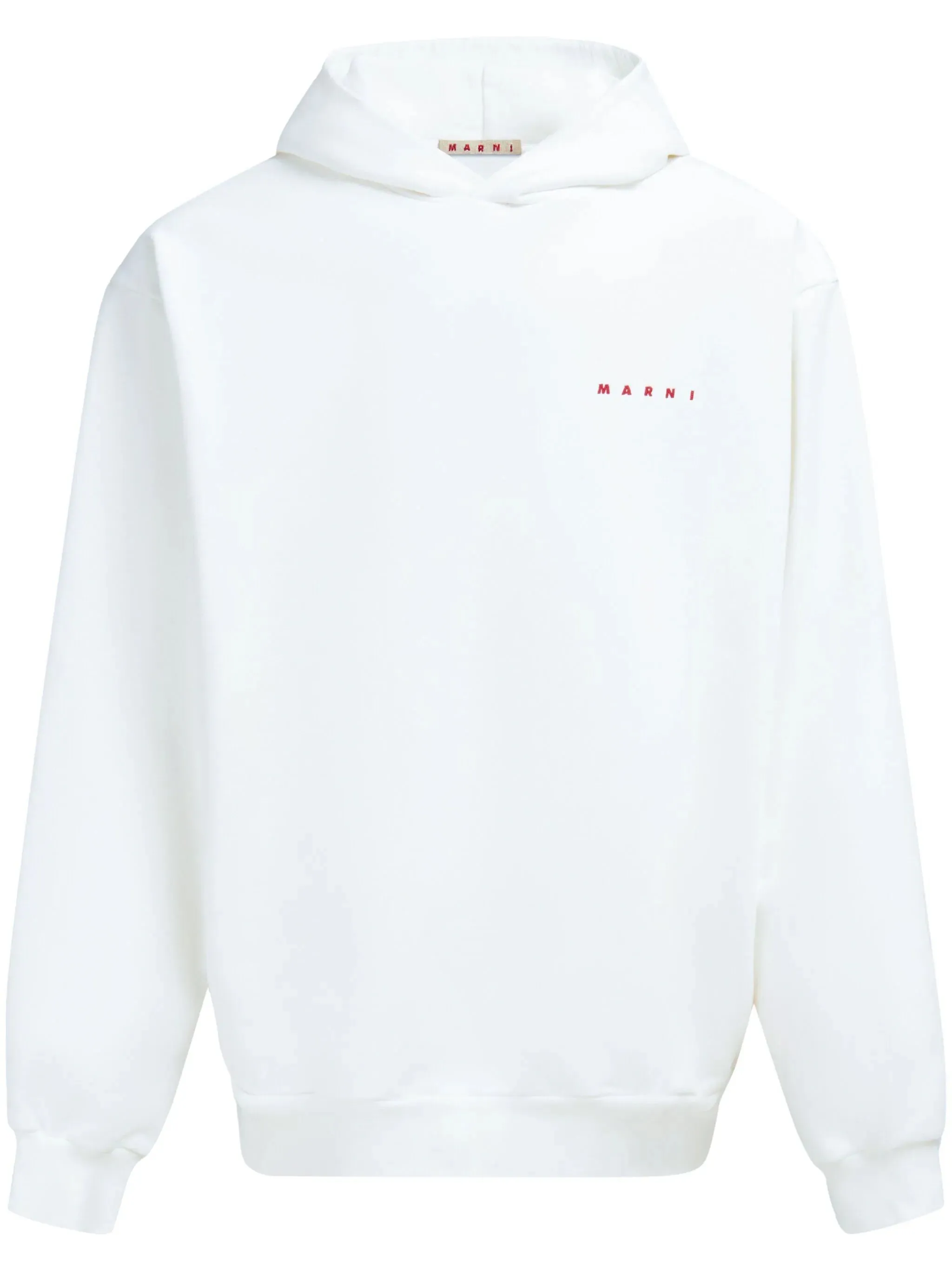 MARNI - Men Wrinkled Marni Logo Organic Cotton Hoodie