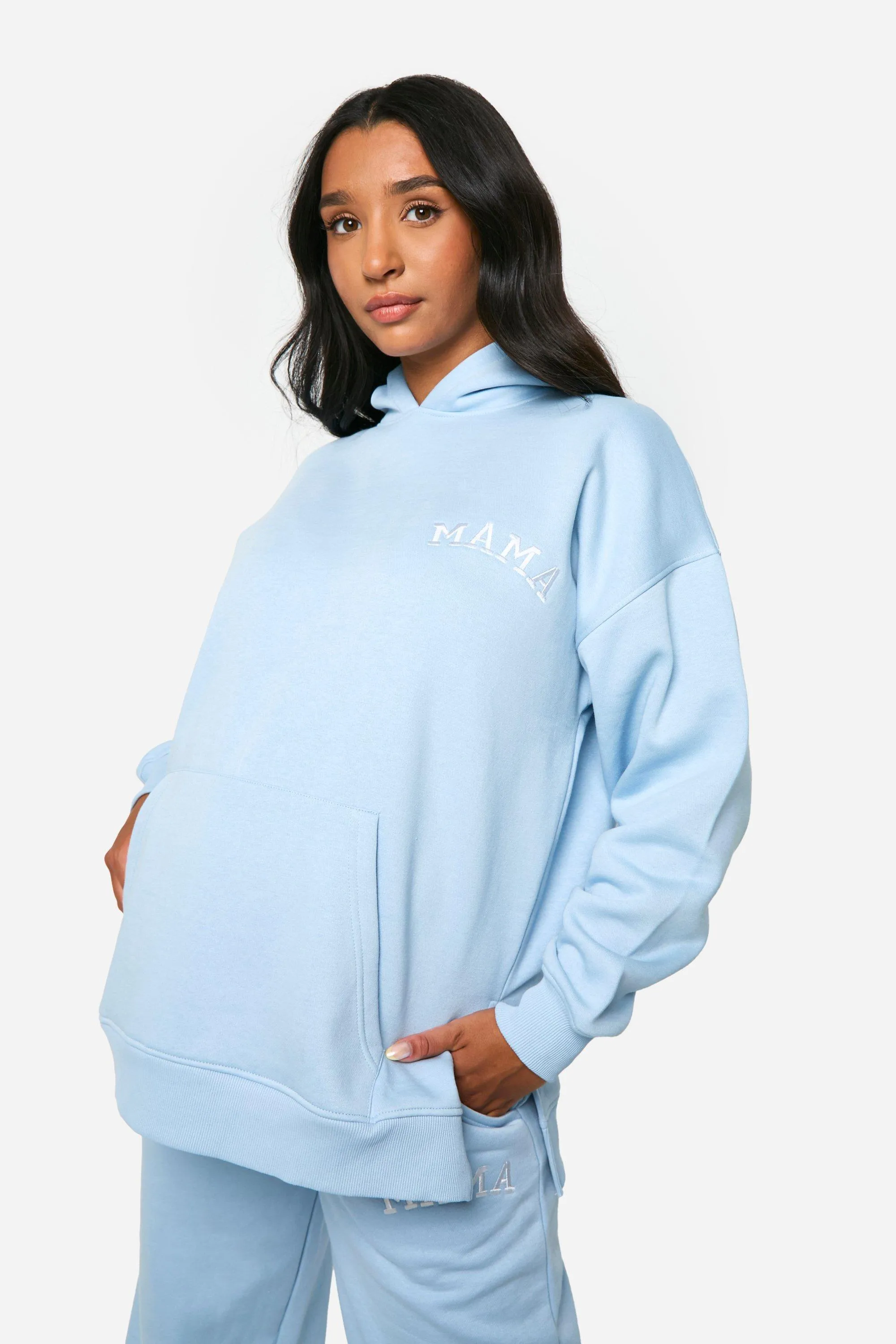 Maternity Mama Applique Oversized Hoodie