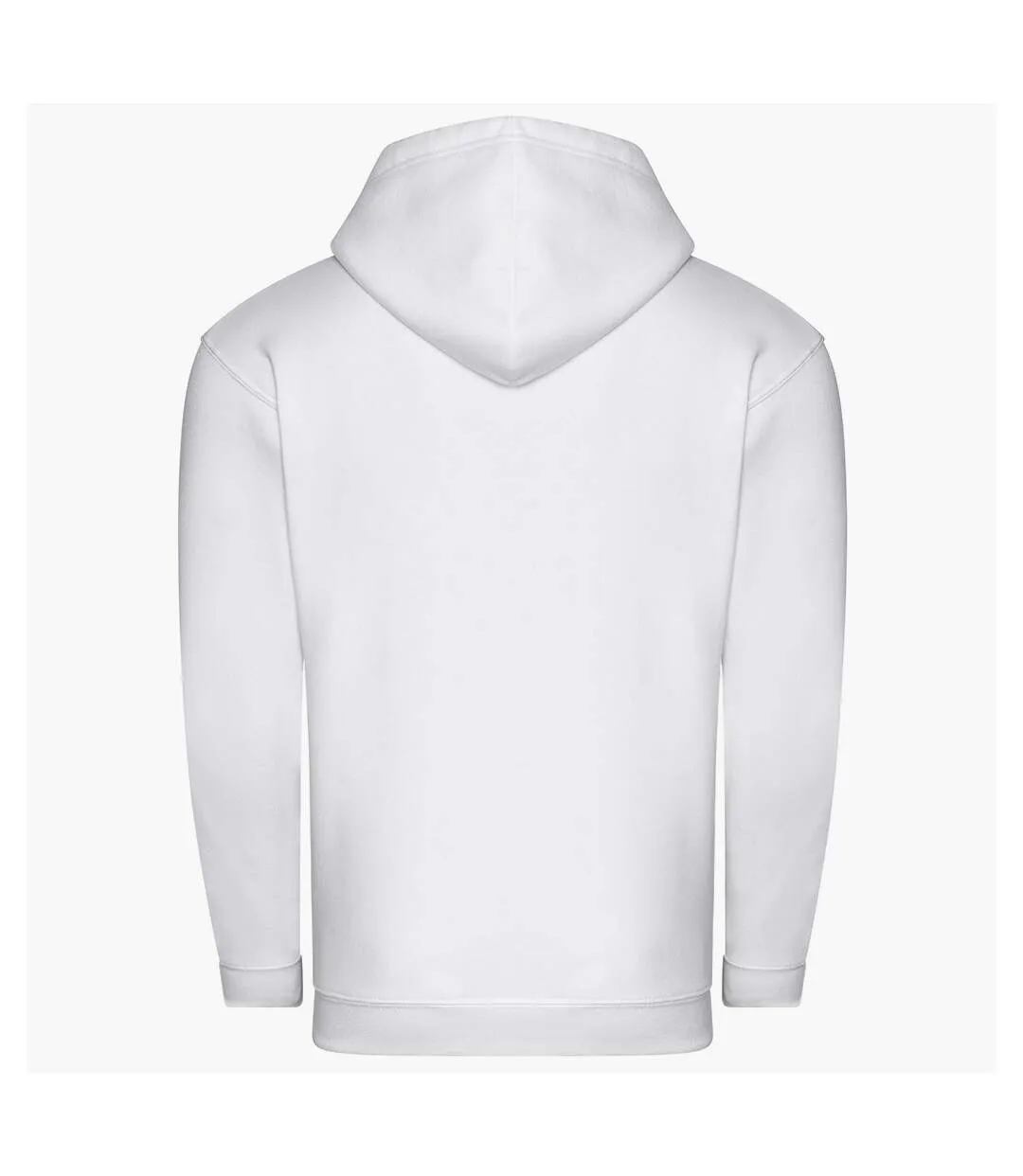 Mens organic full zip hoodie arctic white Awdis