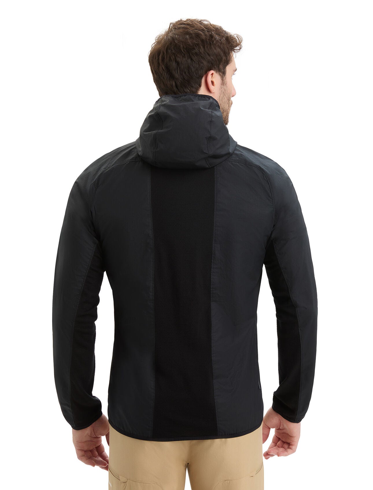 Mens Shell + Cotton Windbreaker - Black