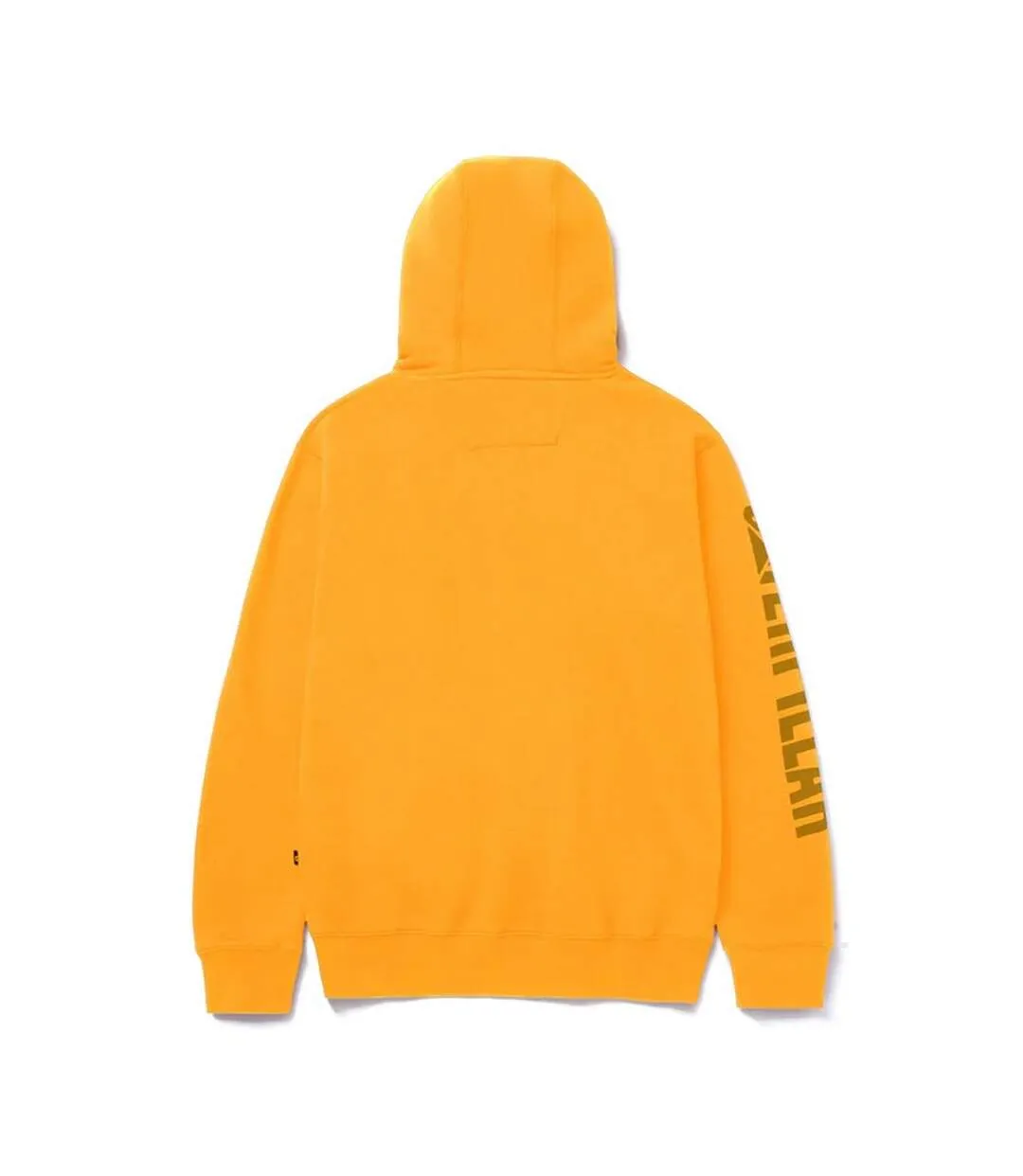 Mens trademark banner hoodie yellow Caterpillar