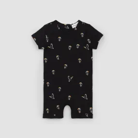 Miles The Label - Toucan Print on Black Romper