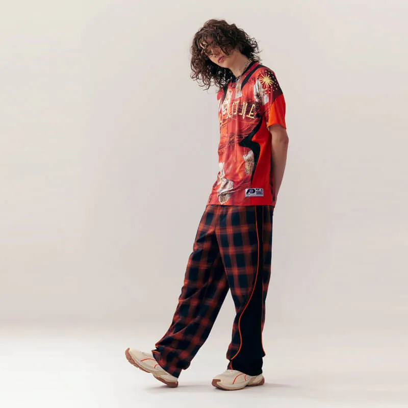 Mirage Plaid Trackpant - Orange Plaid