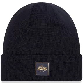 New Era Mens Los Angeles Lakers Metallic Logo Beanie - Black