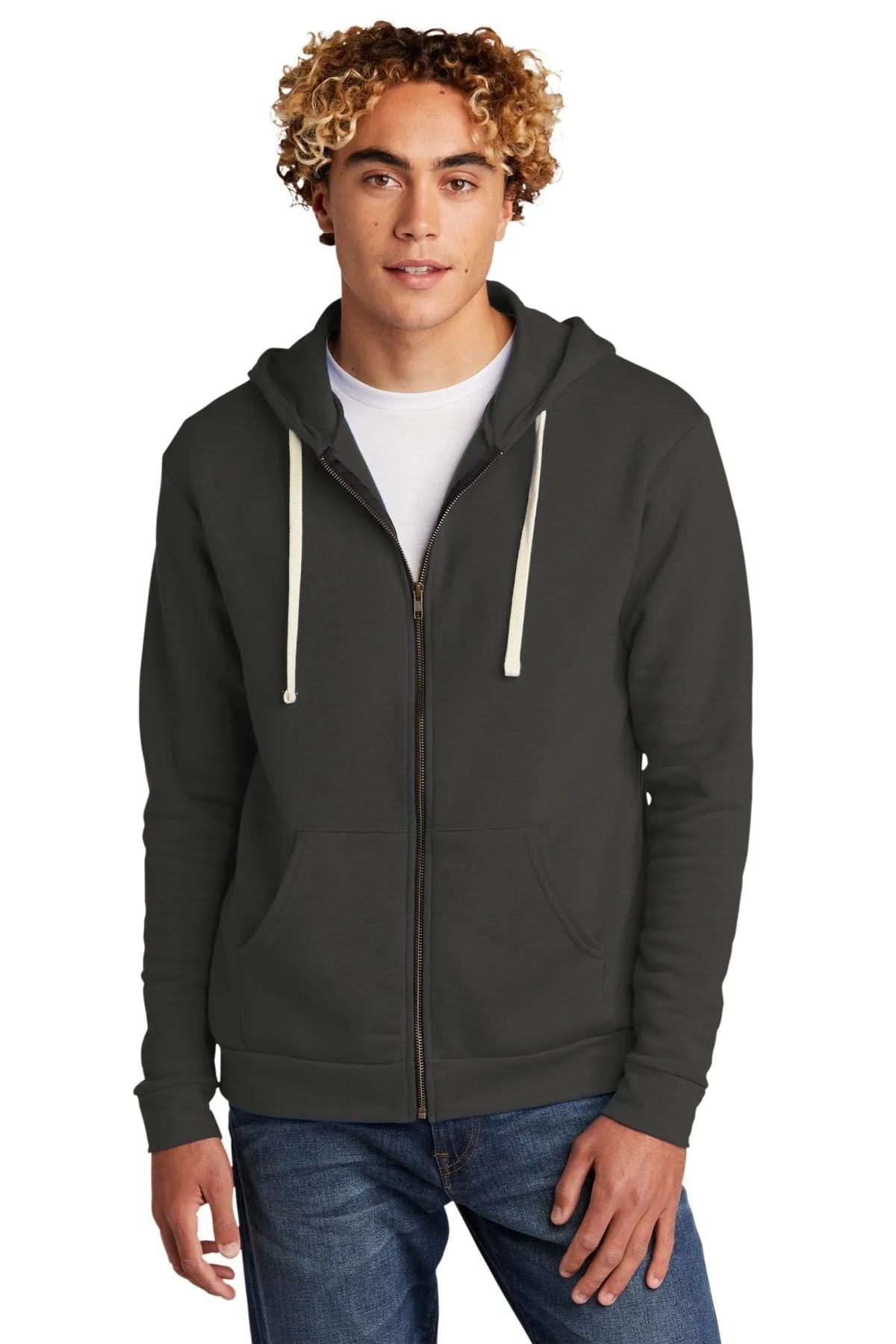 Next Level Unisex Beach Fleece Full-Zip Hoodie NL9602 Heavy Metal