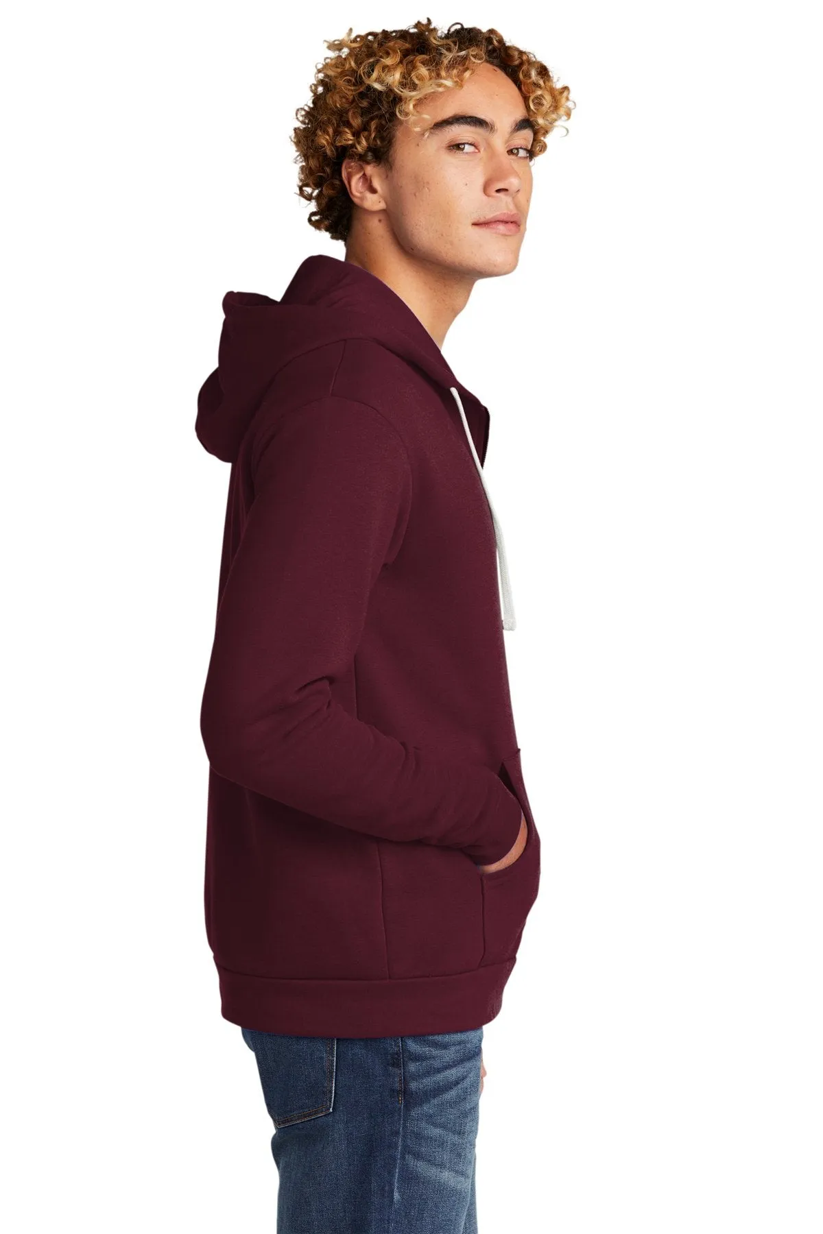 Next Level Unisex Beach Fleece Full-Zip Hoodie NL9602 Maroon