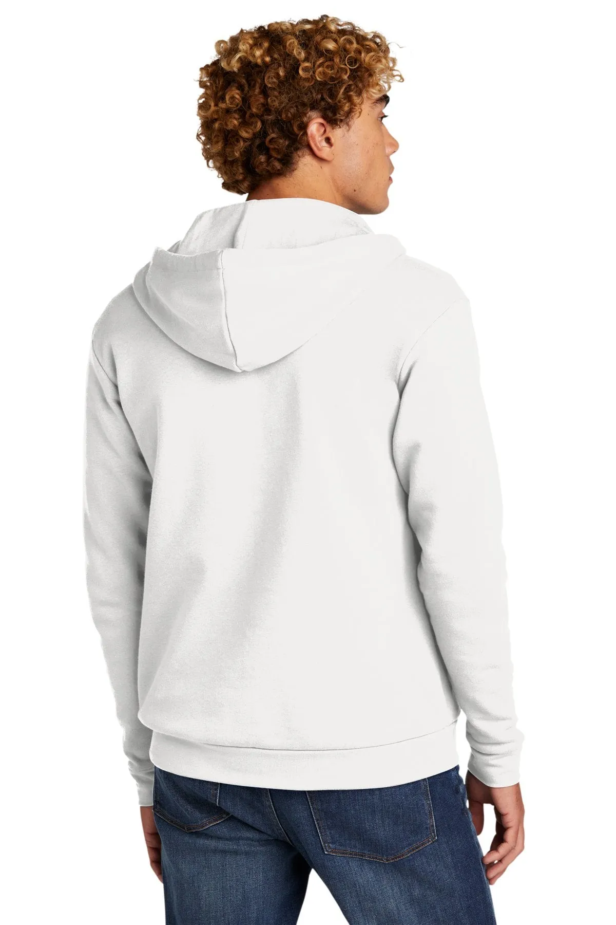 Next Level Unisex Beach Fleece Full-Zip Hoodie NL9602 White