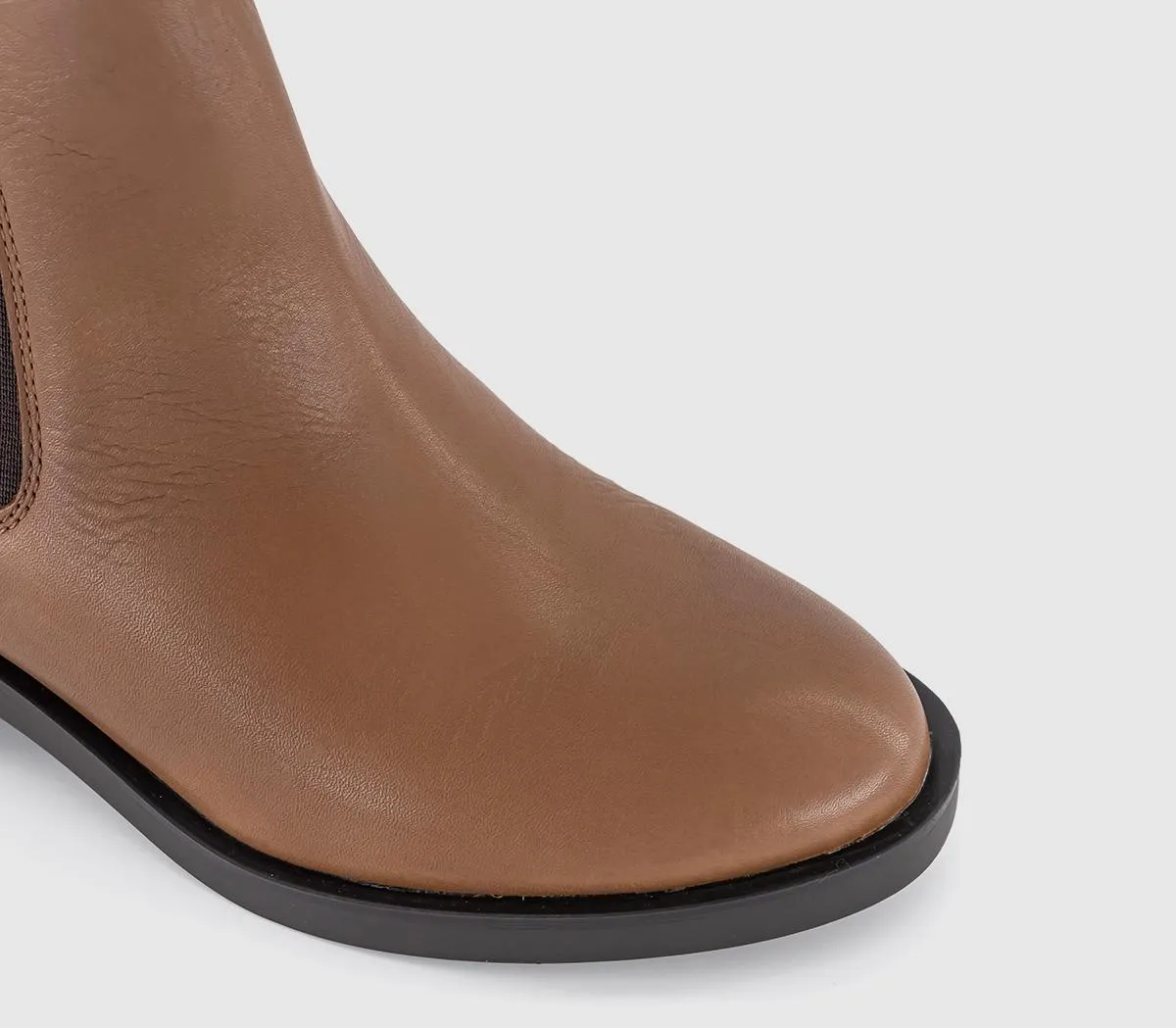 OFFICE Avatar Clean Sole Chelsea Boots Tan Leather