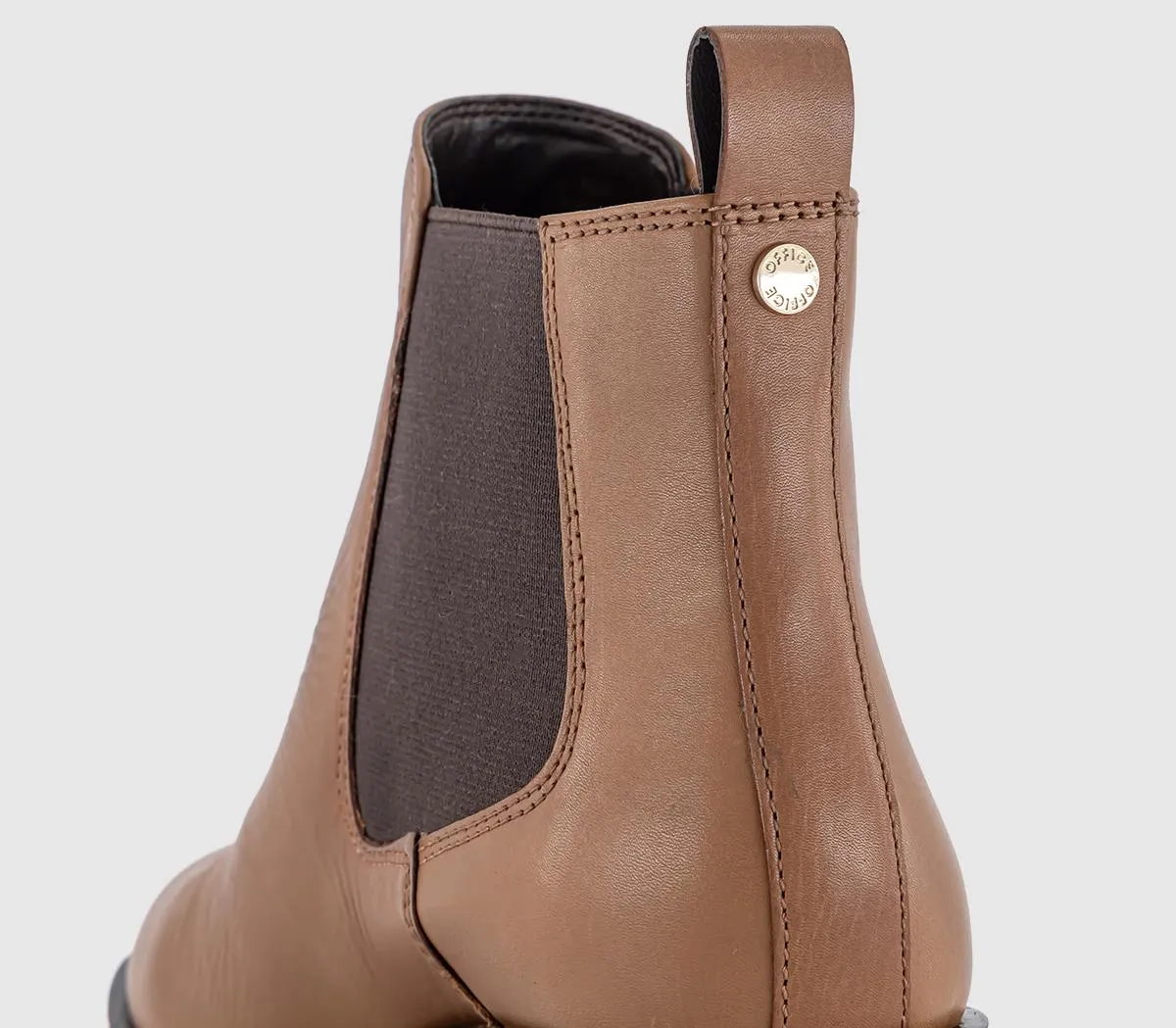 OFFICE Avatar Clean Sole Chelsea Boots Tan Leather