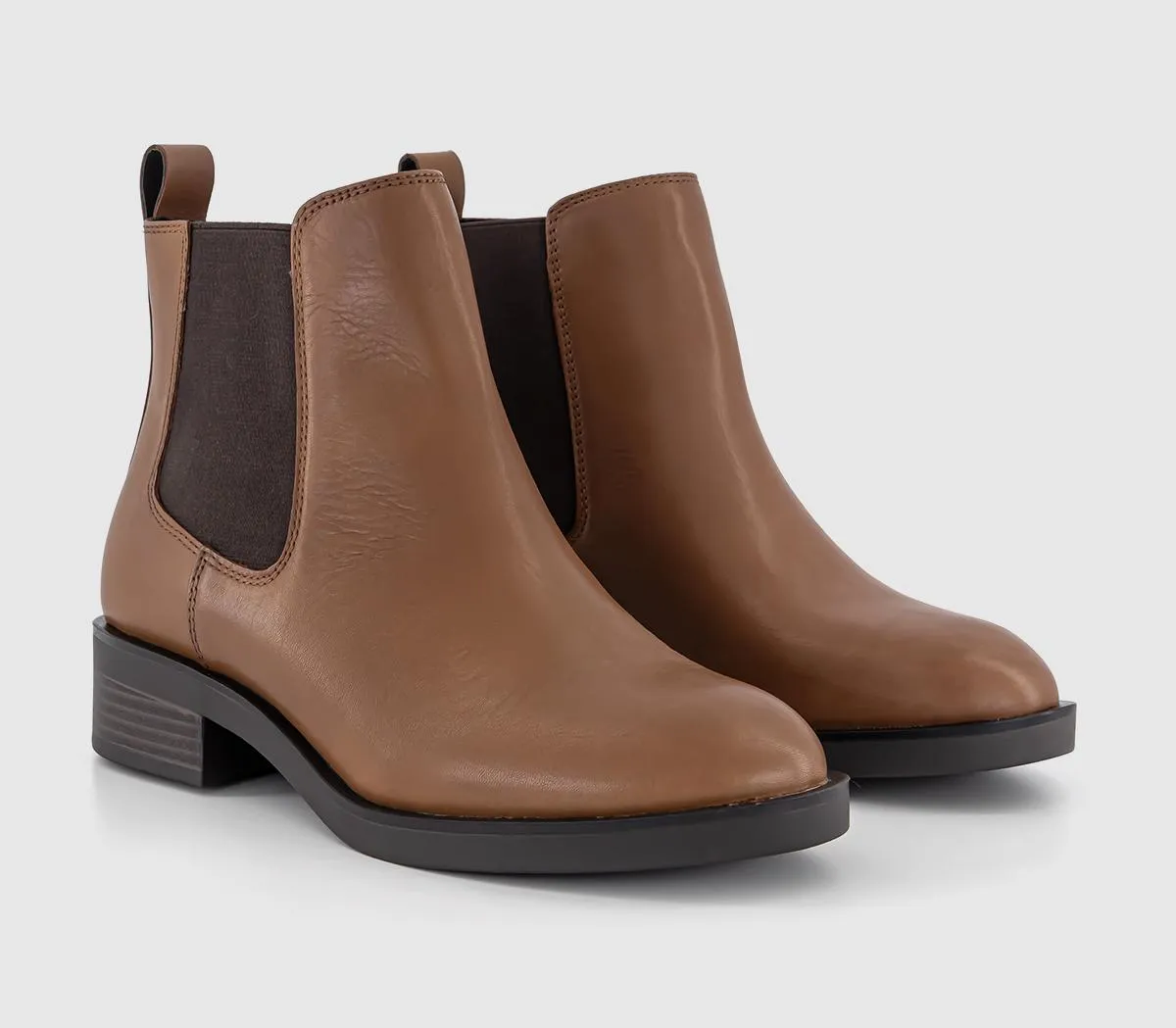 OFFICE Avatar Clean Sole Chelsea Boots Tan Leather