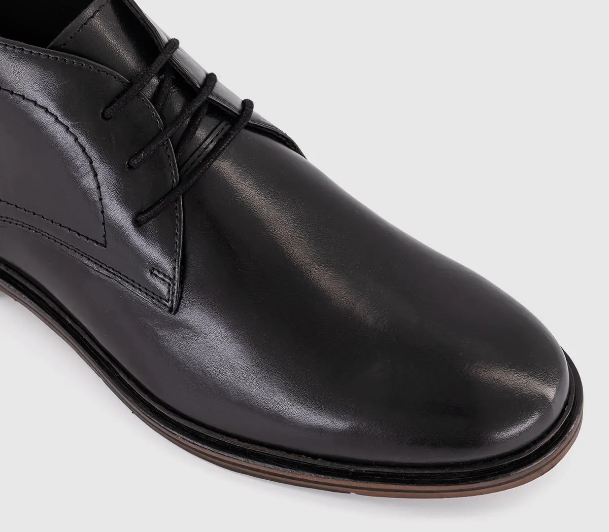 OFFICE Barnaby Smart Chukka Boots Black Leather