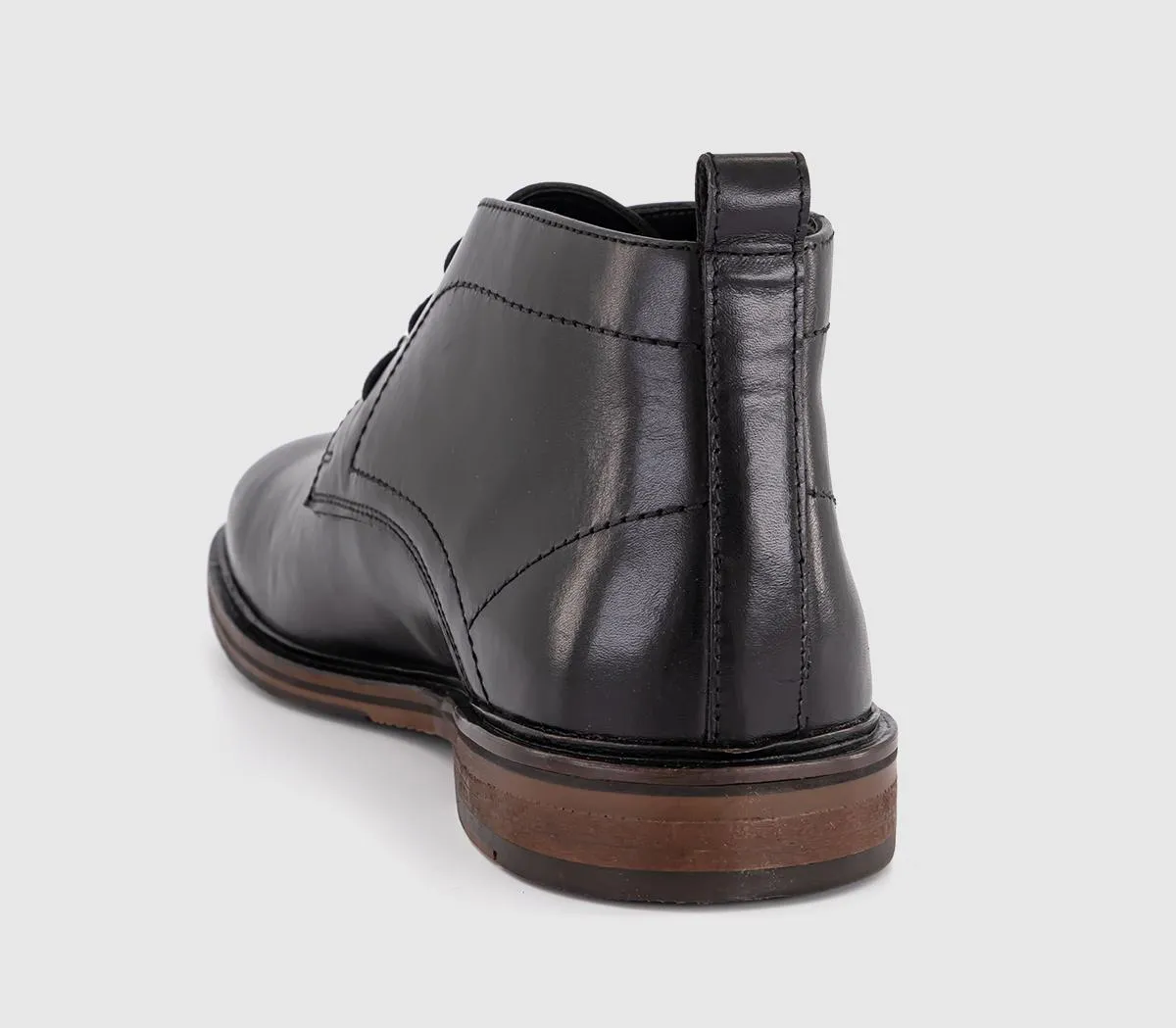 OFFICE Barnaby Smart Chukka Boots Black Leather