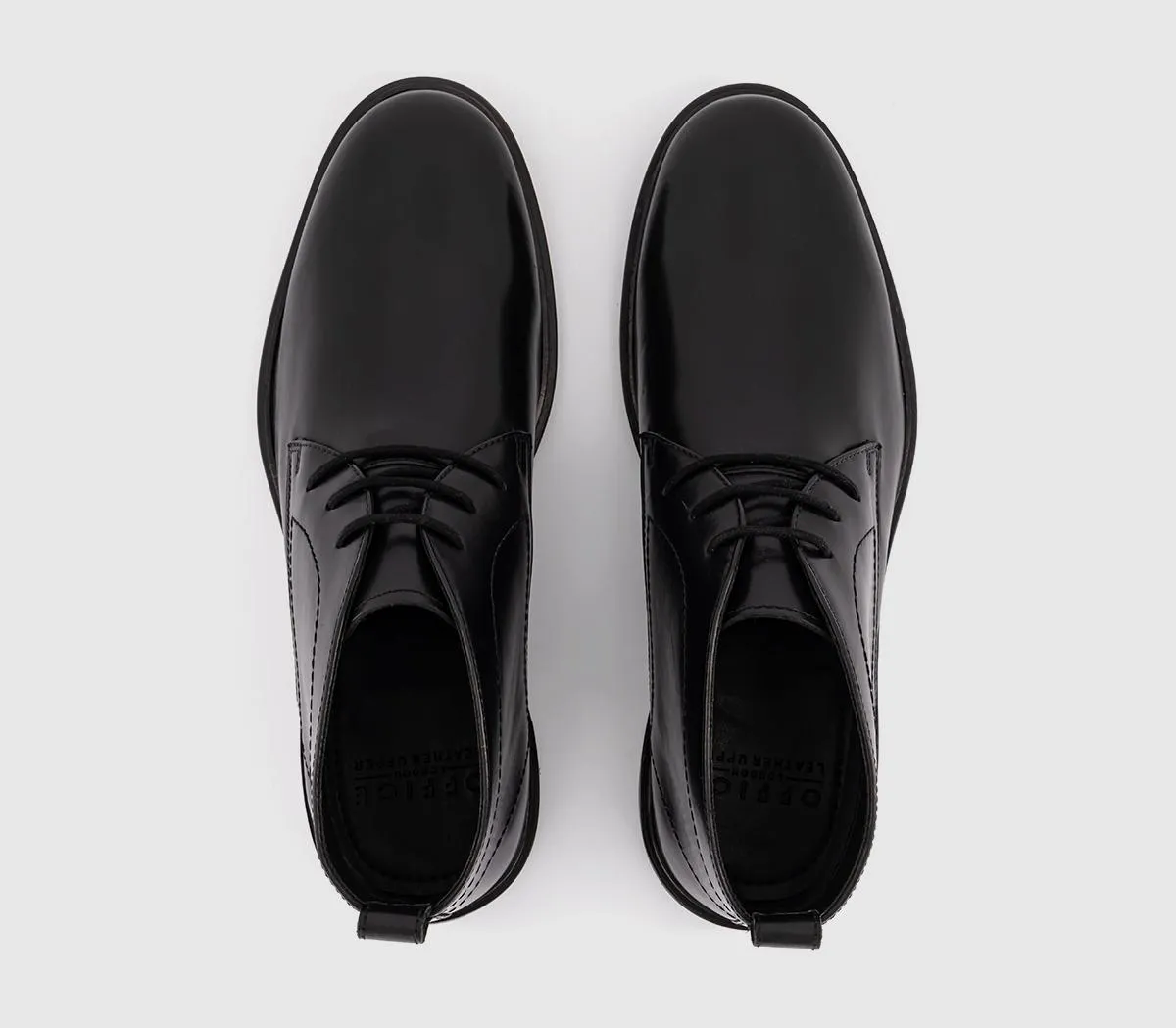 OFFICE Barnaby Smart Chukka Boots Black Leather