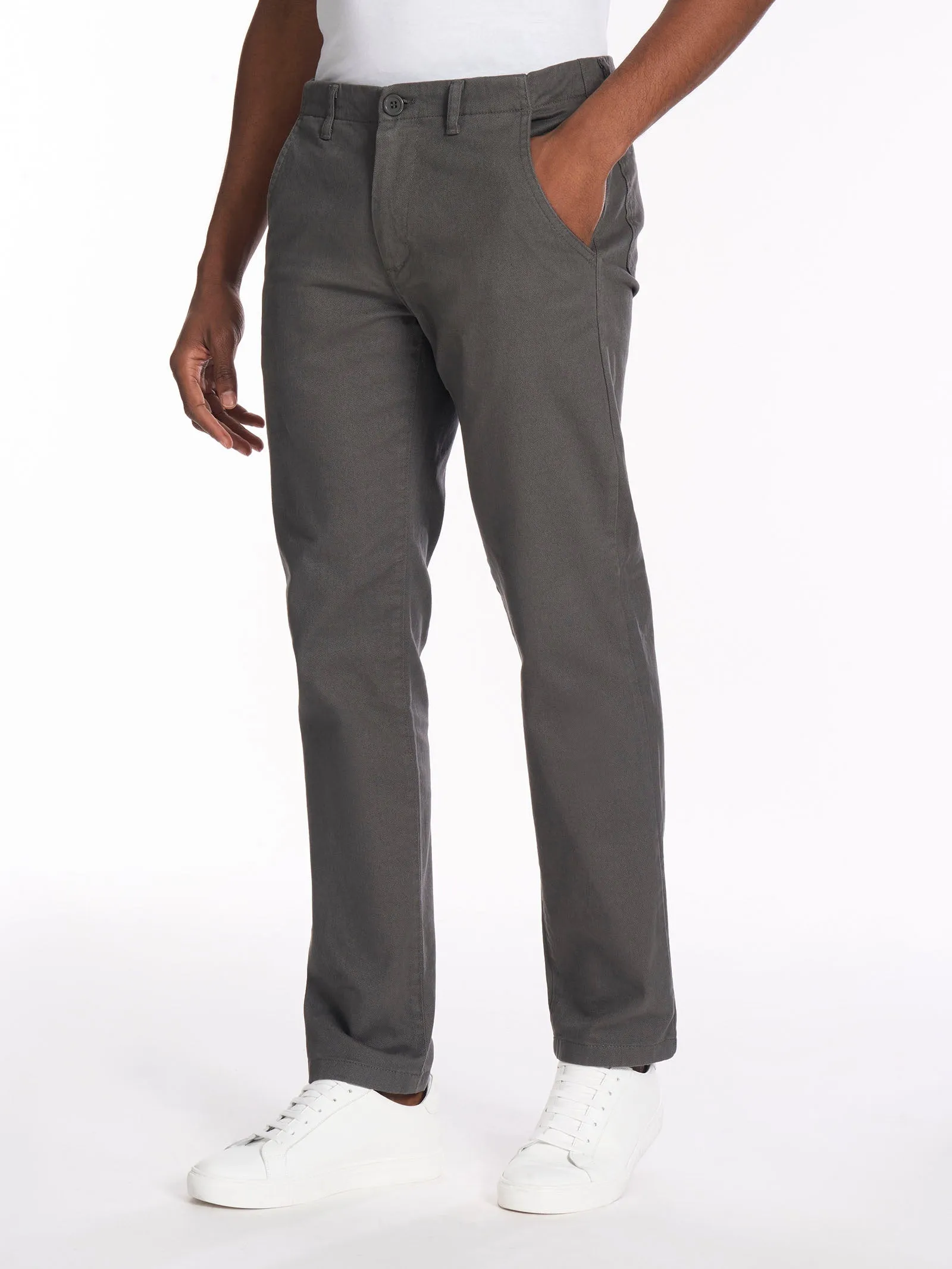 Pantalone chino in cotone elasticizzato raw - Londra