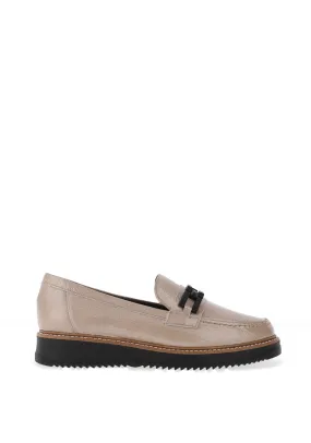 Pitillos Shimmer Effect Loafers, Beige