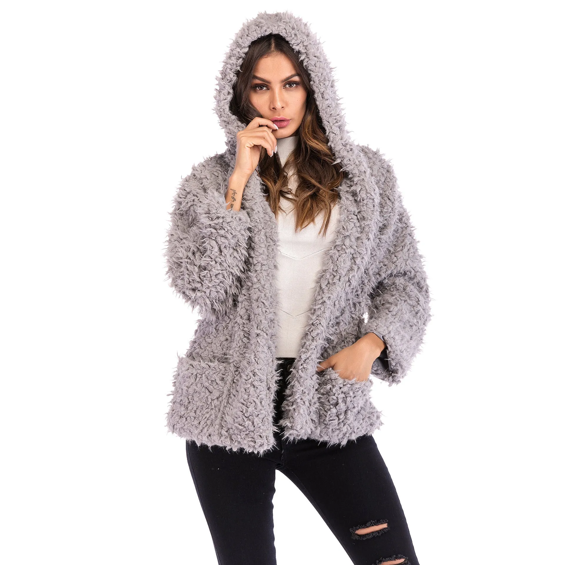 Plush Hooded Jacket