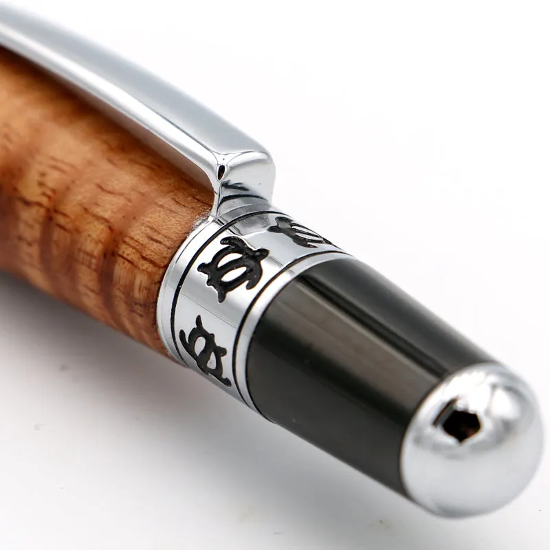 Premium Curly Hawaiian Koa Honu Pacifica Pen