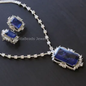 Premium CZ & Doublet Set - Blue