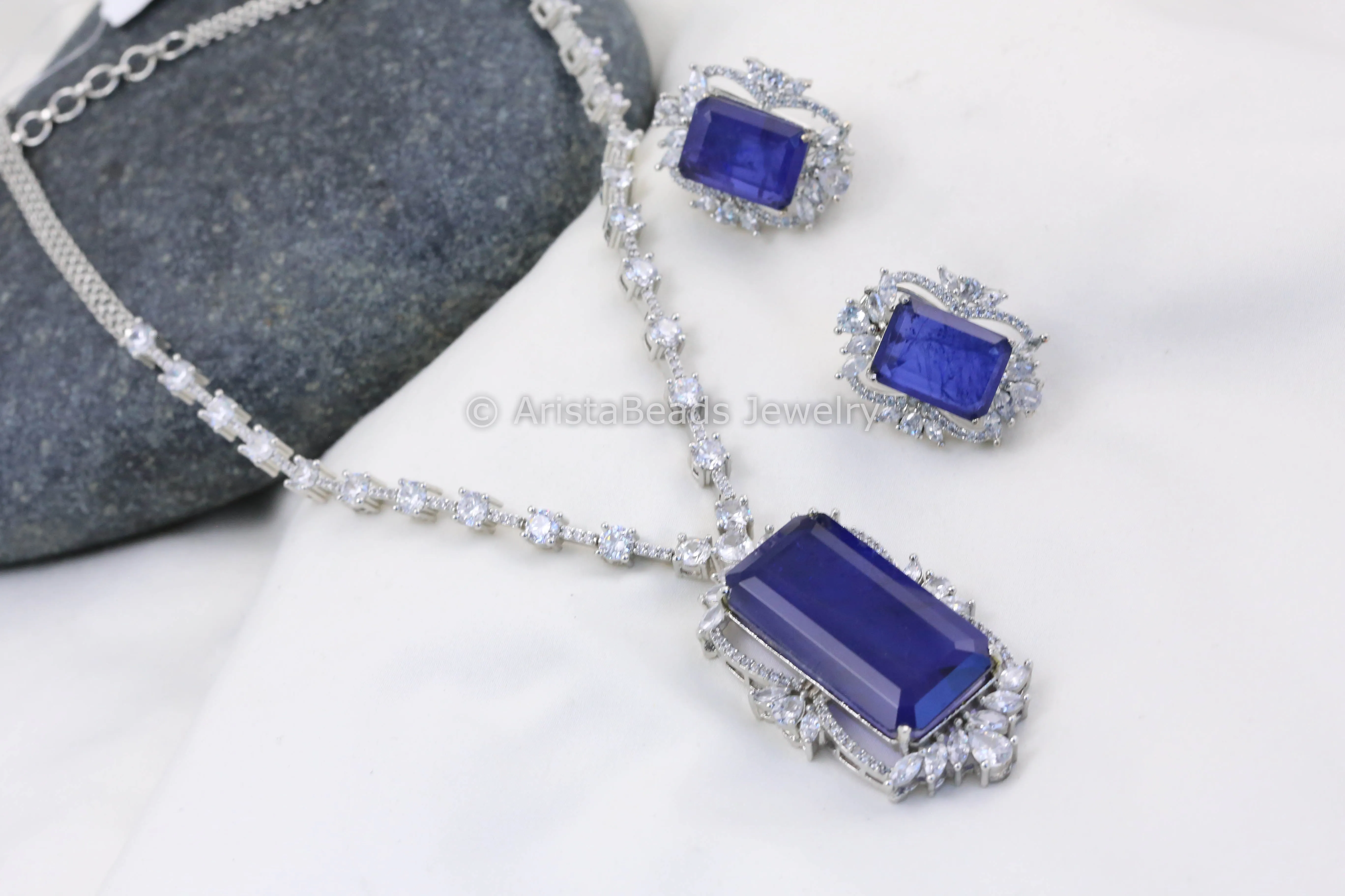 Premium CZ & Doublet Set - Blue