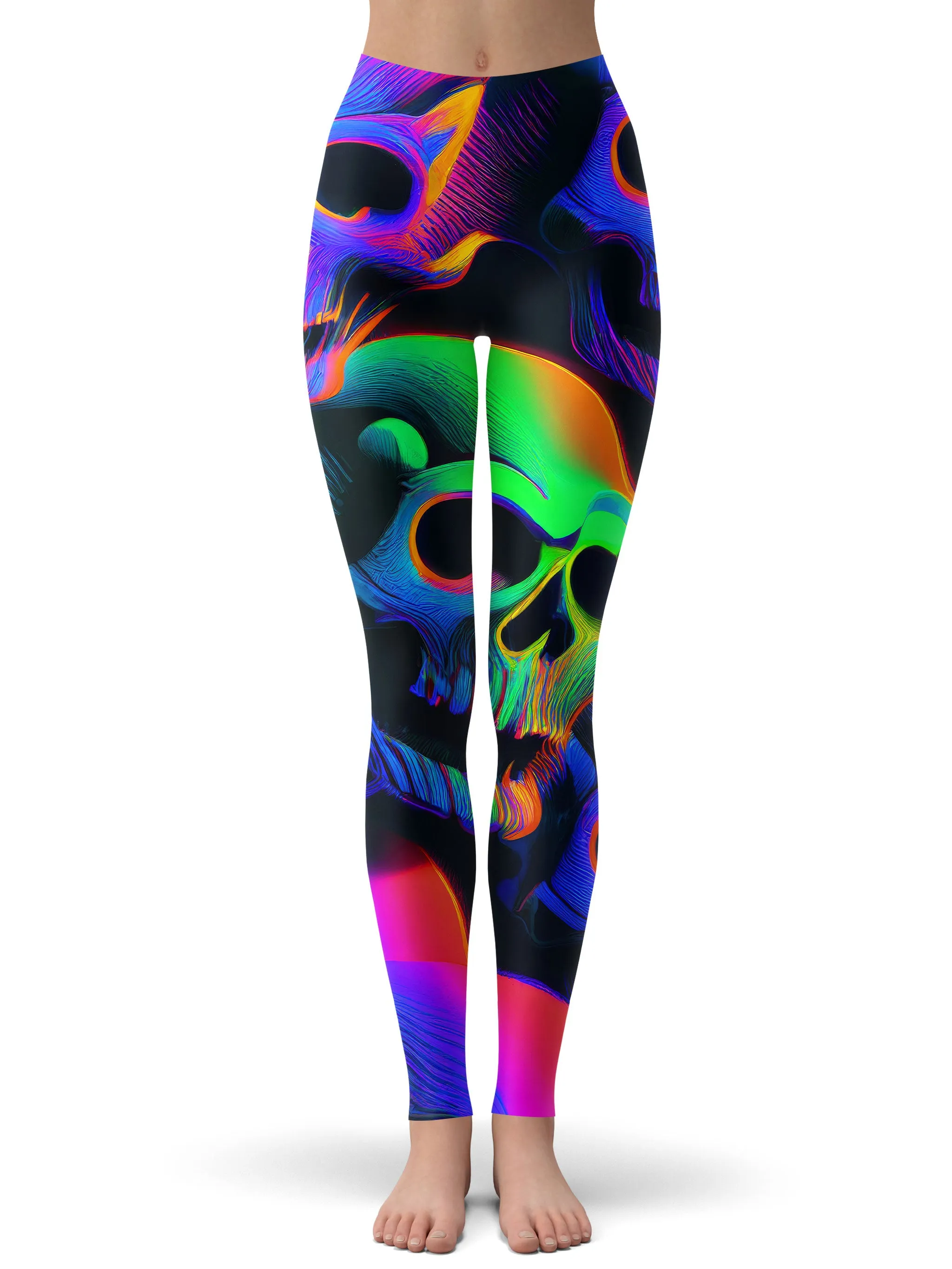 Psychedelic Nightmare Zip-Up Hoodie and Leggings Combo