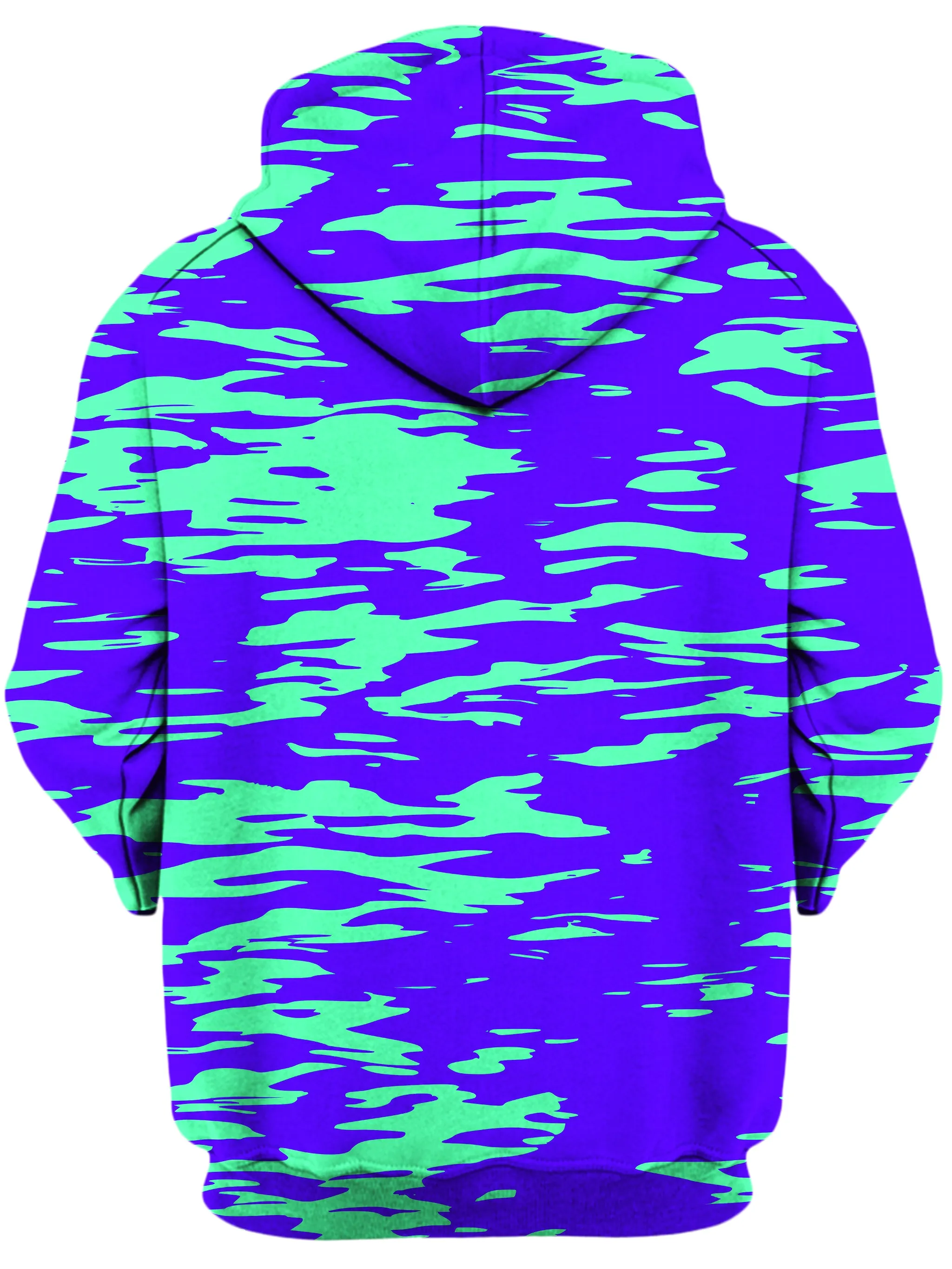 Purple Mint Rave Zebra Stripe Unisex Zip-Up Hoodie