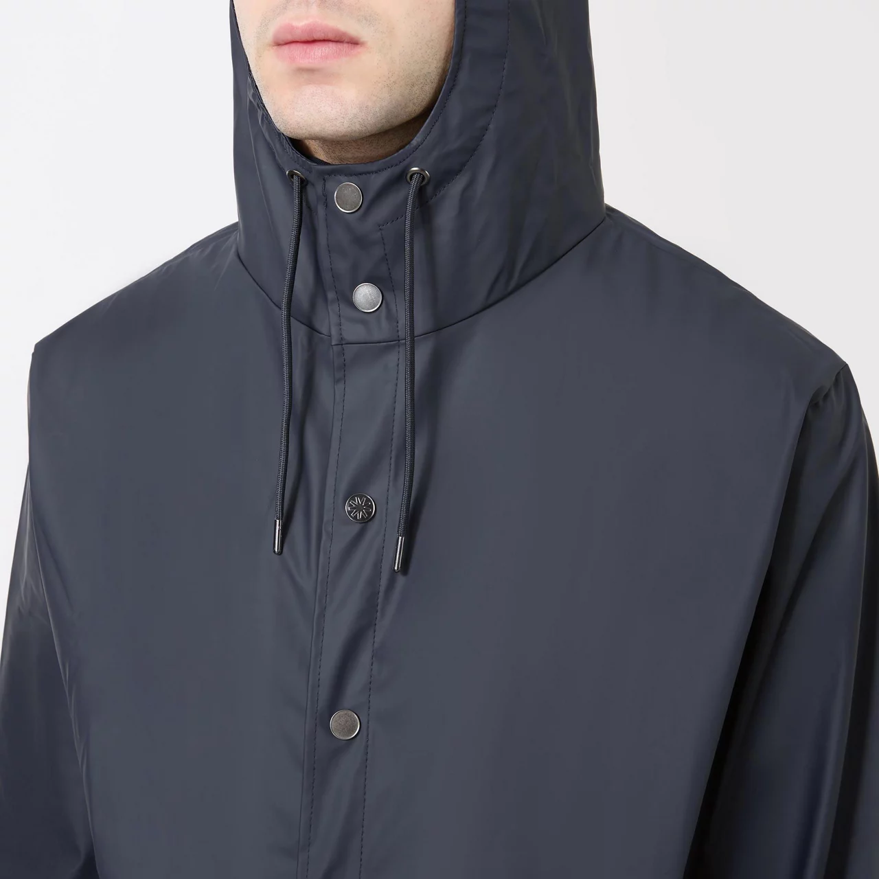 RAINS Long Jacket Unisex - Navy