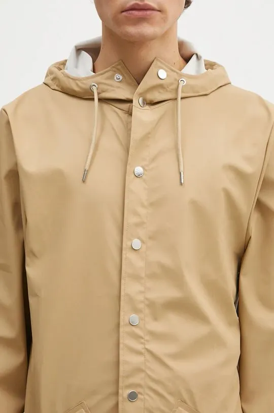 Rains rain jacket 12020 Long Jacket beige color