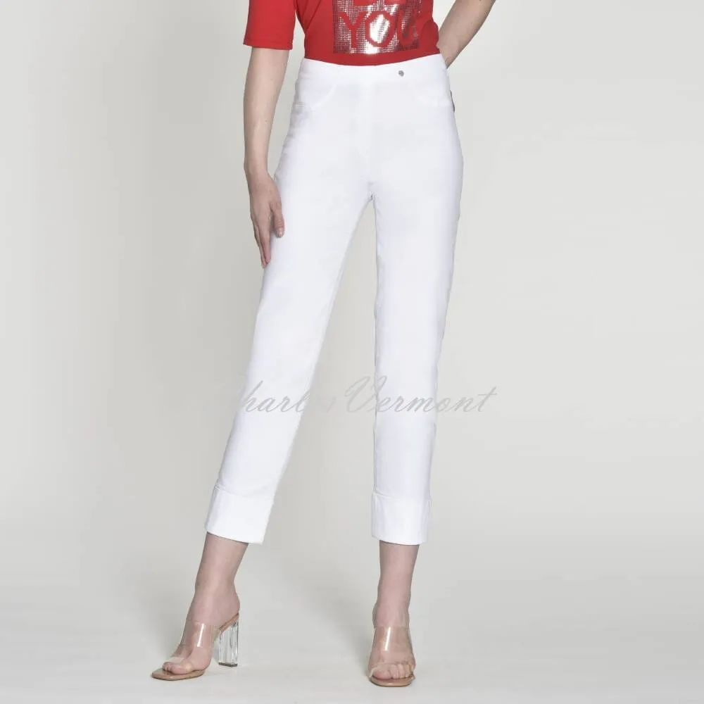 Robell Bella 09 - 7/8 Cropped Jean 51628-5448-10 (White Denim)