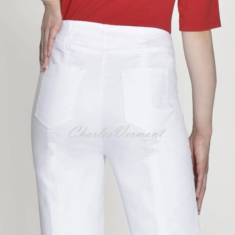 Robell Bella 09 - 7/8 Cropped Jean 51628-5448-10 (White Denim)