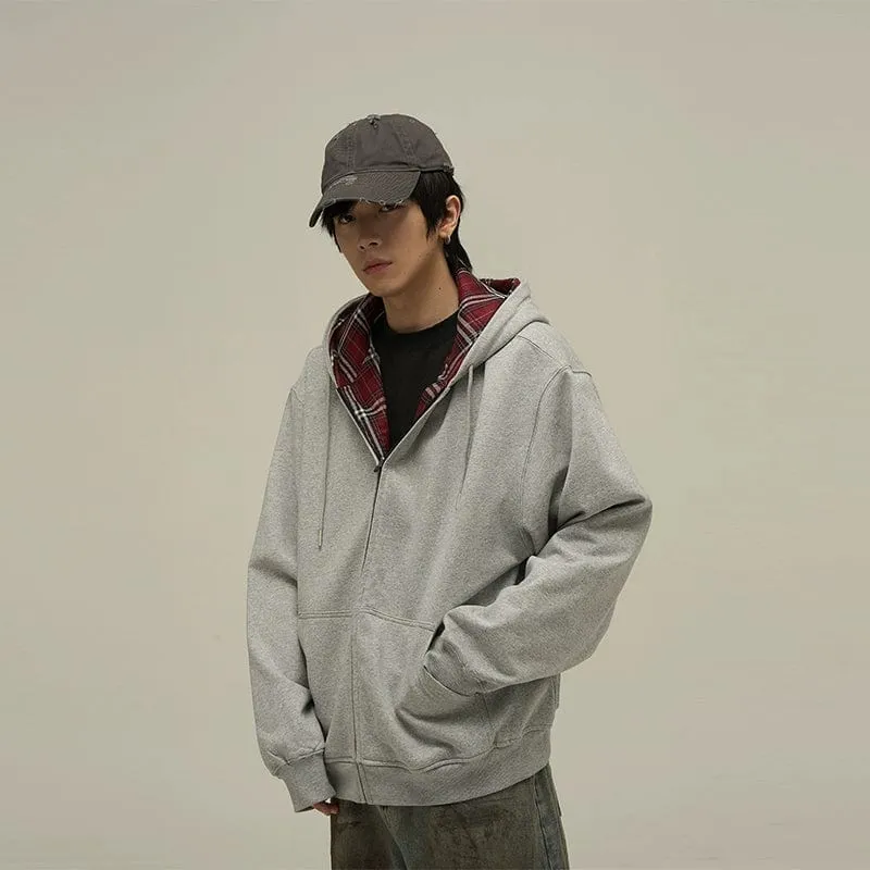 RT No. 10804 GRAY ZIP-UP HOODIE