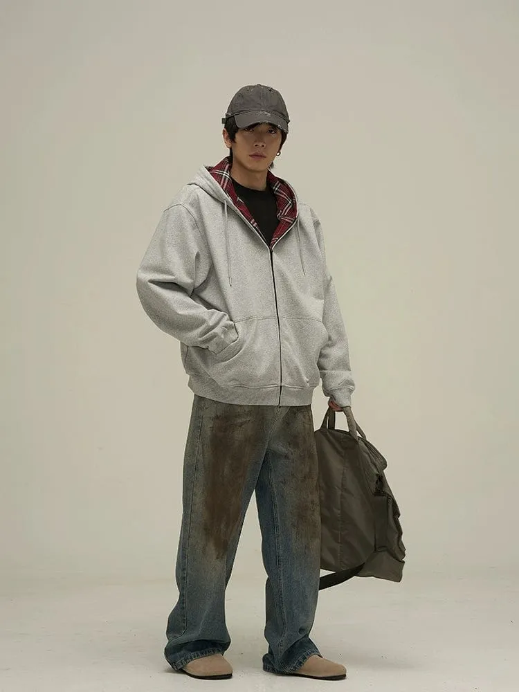 RT No. 10804 GRAY ZIP-UP HOODIE