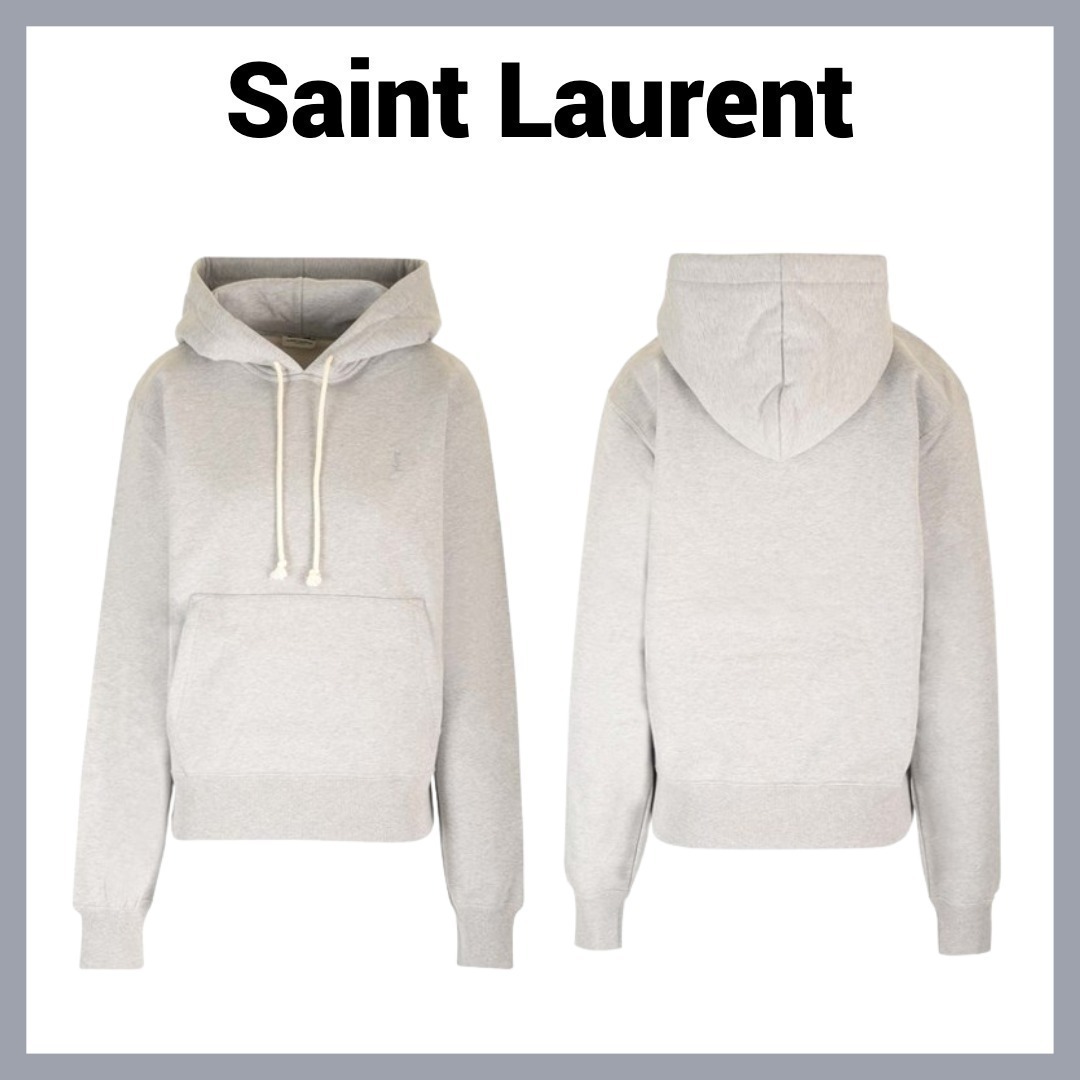 Saint Laurent  |Unisex Blended Fabrics Street Style Long Sleeves Plain